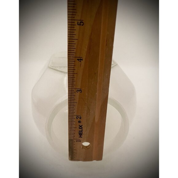 Art Deco Milk Glass Light Globe Retro Shade Ceiling Bath Porch Mid Century Diver - Picture 7 of 11